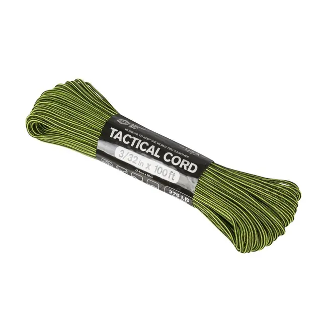 Akční Nabídka ATWOOD® Lano 275 (100ft) - Neon Yellow & Black Stripes (TAC48PACK-VC)