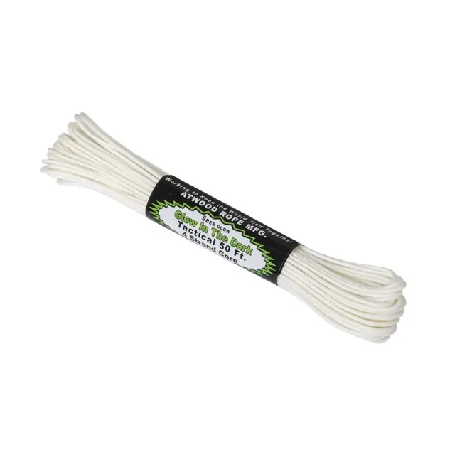 Akce ATWOOD® Lano 275 svítící ve tmě (50ft) - White (GLOW-TC50)