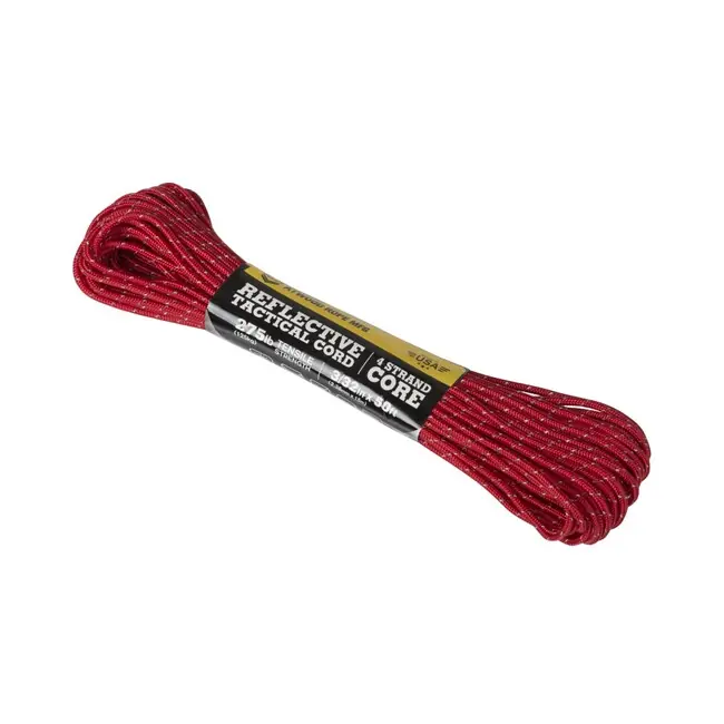 Nová Kolekce ATWOOD® Taktická reflexní šňůra 3/32 x 50 stop (50 stop) - červená (332R50)