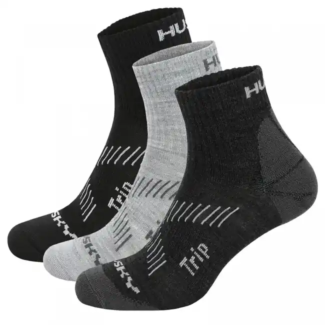 Odeslání Ihned HUSKY Trip Socks 3Pack, černá/světle šedá/tmavě šedá
