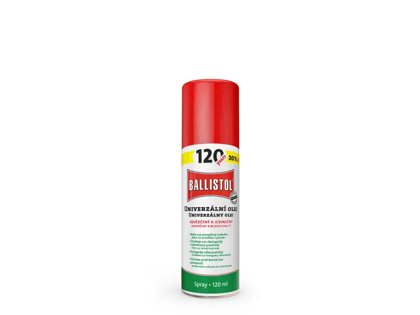Ballistol olej ve spreji, 120 ml Oblíbený