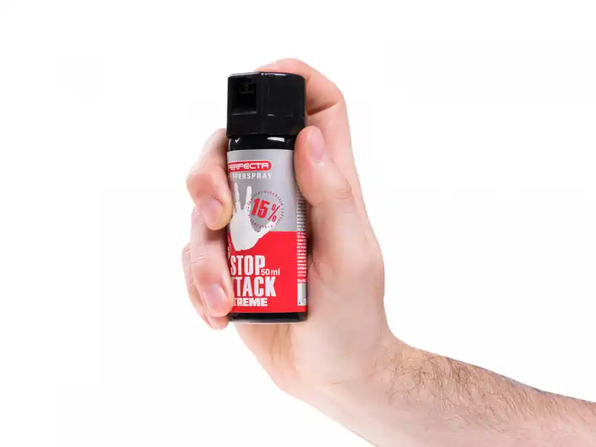 Hit Sezóny Umarex Perfecta Pepper Stop Attack Xtreme Defence Spray 50ml (15%OC), přímý proud