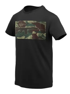 Helikon-Tex FN FAL bavlněné krátké triko, Black/Rhodesian Camo Speciální Cena