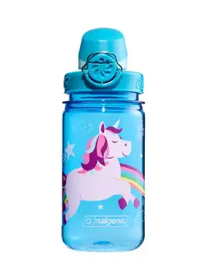 Tovární Cena Dětská láhev na vodu Nalgene Grip-n-Gulp Sustain 0,35 l modrá jednorožec