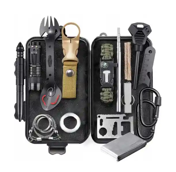 Rychlé Dodání DRAGOWA Tactical Camping Emergency Survival Kit Ash, velká