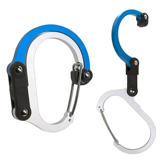 Ověřený Karabina Gear Aid Heroclip S, blue steel