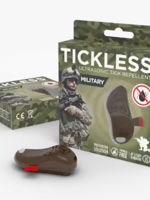 Bezklíšťový ultrazvukový odpuzovač klíšťat Military, hnědý Sezónní Sleva
