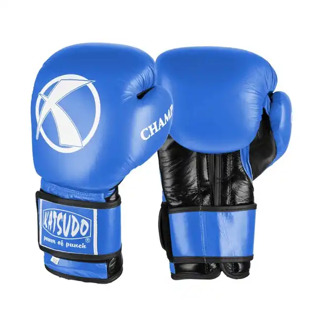 Boxerské rukavice Katsudo Champion IV, modré Nakupujte Hned