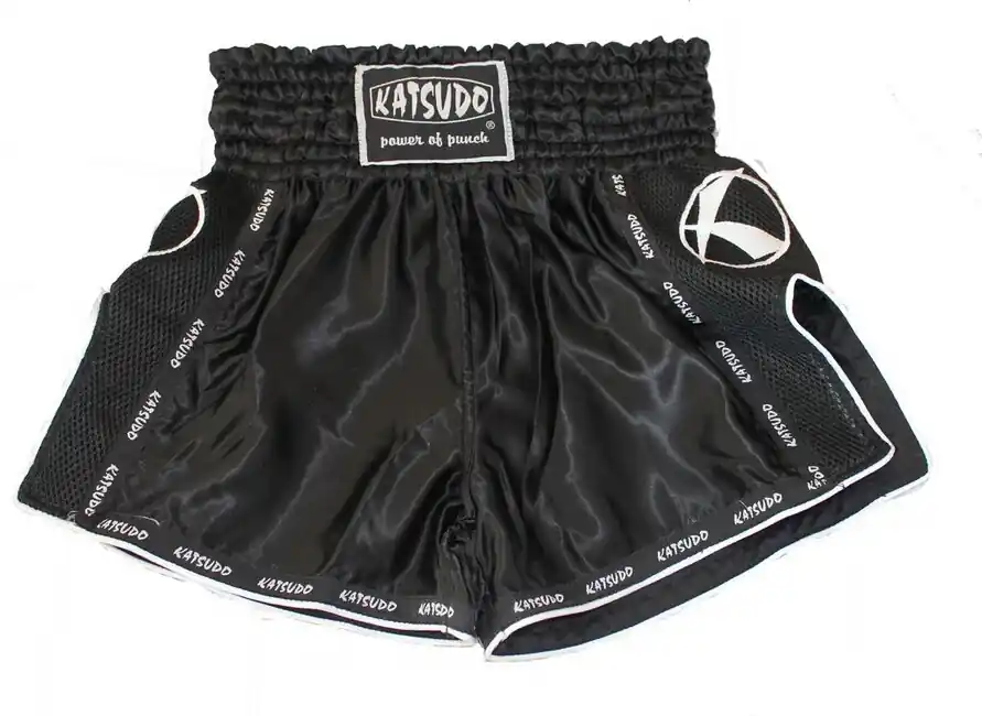 Sezónní Sleva Katsudo thai boxerské šortky Huricane, černé
