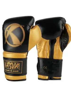 Autentický Boxerské rukavice Katsudo FIGHT, černo-zlaté