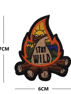 Dokud Zásoby Vydrží WARAGOD Vyšívaná nášivka Happy Camper 08