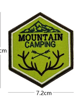 WARAGOD Vyšívaná nášivka Mountain Camping 04 Hit Sezóny