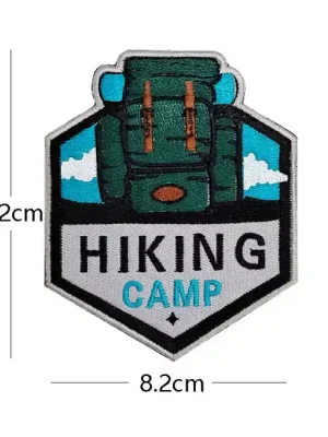 WARAGOD Vyšívaná nášivka Mountain Camping 10 Autentický