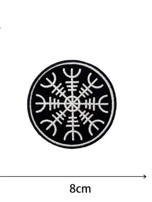 WARAGOD Vyšívaná nášivka Nordic Viking, kompas Must-Have