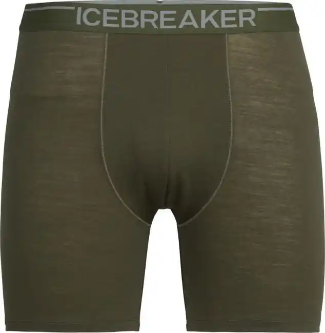 Icebreaker Pánské dlouhé boxerky Anatomica, zelené Víkendová Akce