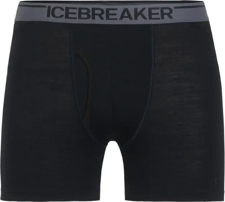 Přímo Od Výrobce Pánské boxerky Icebreaker s otvorem Anatomica, černé