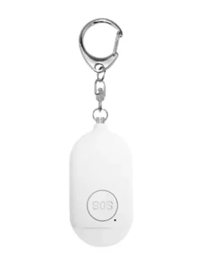 Super Cena Vodotěsný osobní alarm W&G SHIELD SOS s LED světlem a spouštěcím tlačítkem, bílý