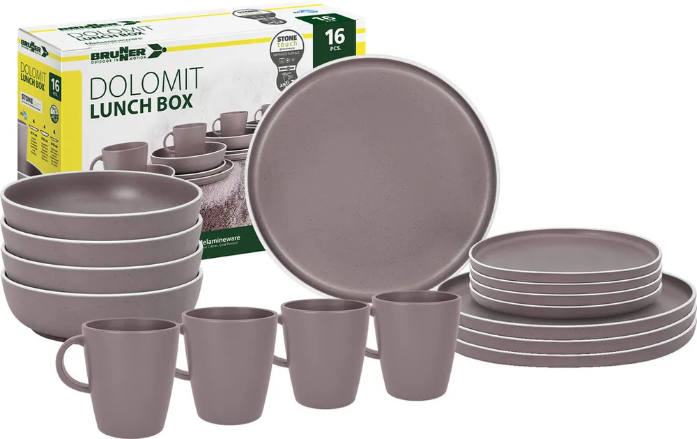 Finální Výprodej Brunner Lunch Box Sada kempingového náčiní Dolomite, fialová