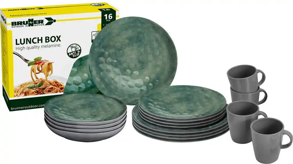 Brunner Lunch Box Benátská sada kempingového náčiní, zelená Aktuální