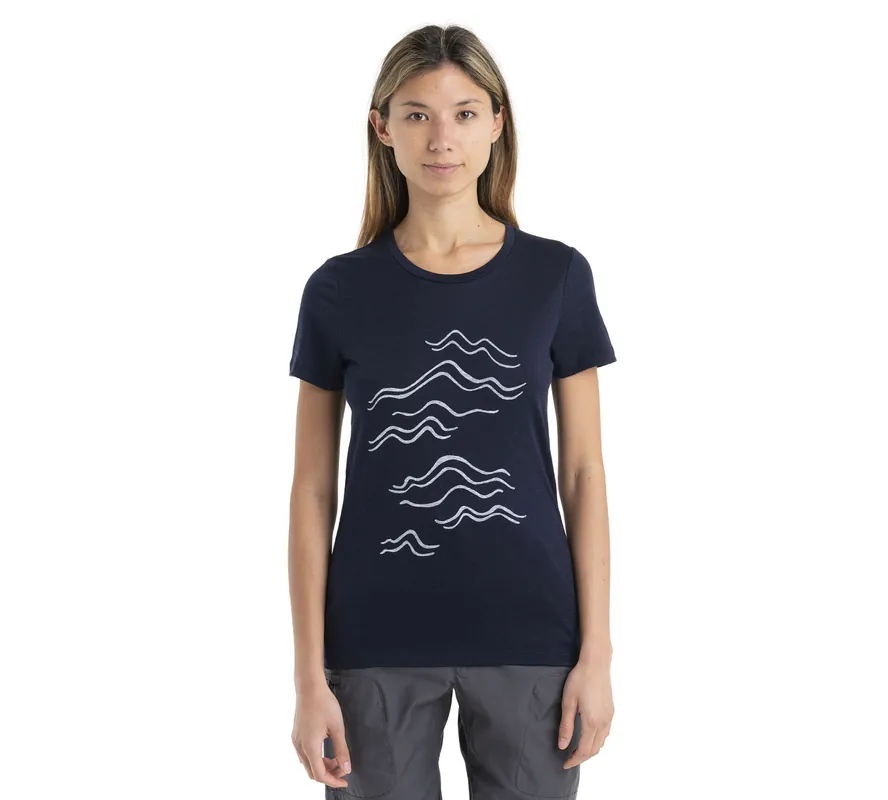 Icebreaker Merino 150 Tech Lite II Mountain Strokes, Midnight Navy Poslední Šance