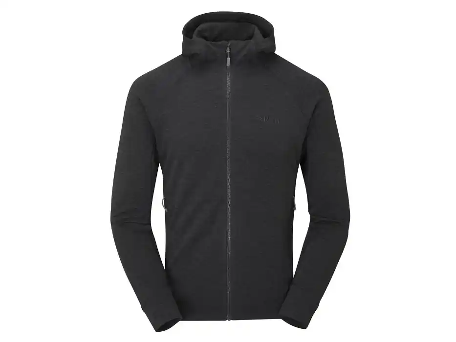 Rab Mens Nexus Hoody, black - pánská střední vrstva s kapucí Objednat Nyní