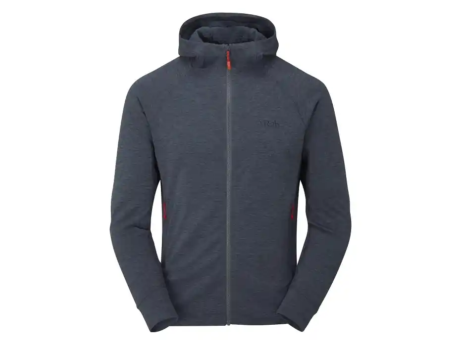 Rab Mens Nexus Hoody, steel - pánská střední vrstva s kapucí Top Prodej