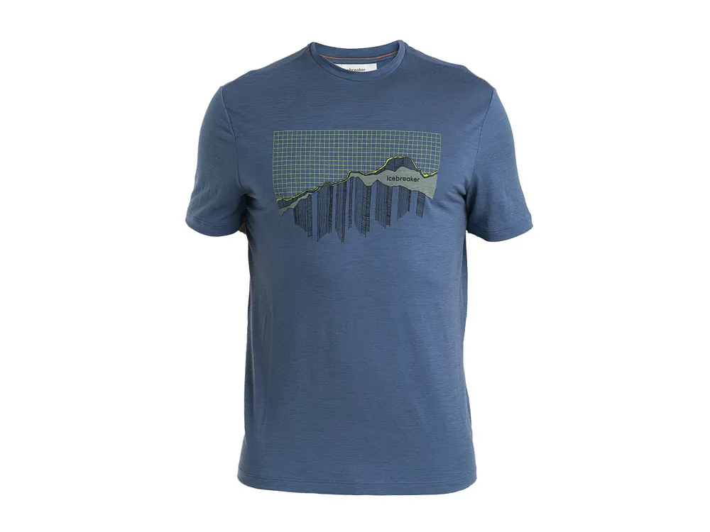 Dokud Zásoby Vydrží Icebreaker Mens Merino 150 Tech Lite III SS Tee Pinnacle Grid, Dawn