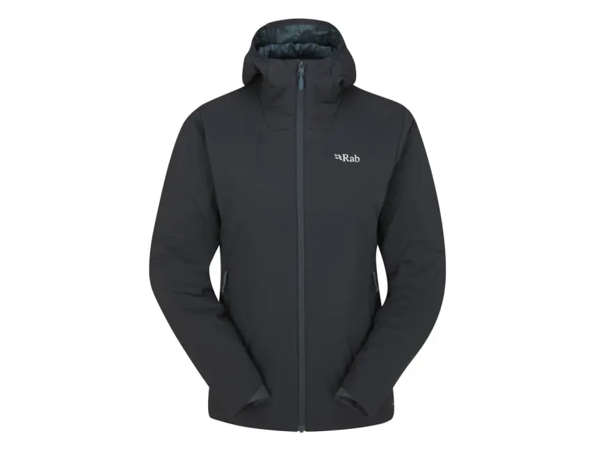 Nová Kolekce Rab Wmns Xenair Alpine Light Jacket, ebony - lehká izolační bunda s kapucí (QIP-18)