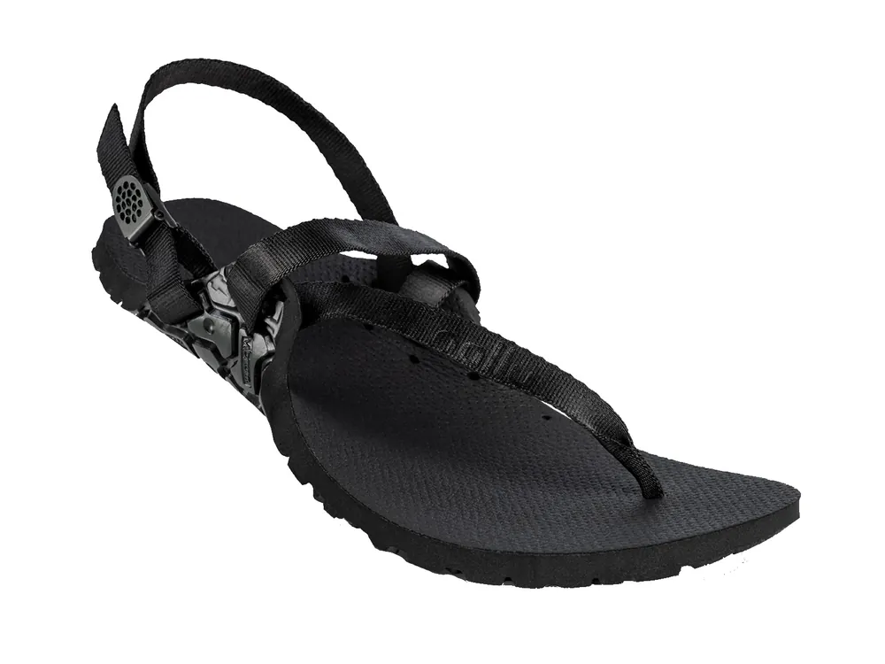 Nallu journey Black - minimalistické barefoot sandály (unisex) Nízká Cena