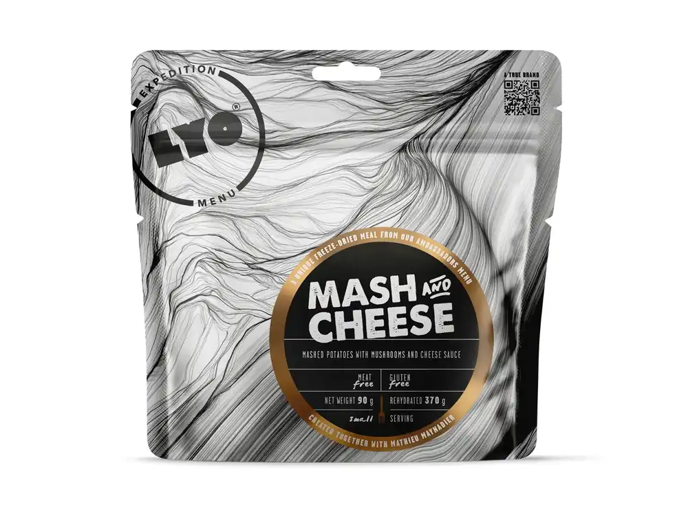 Cenový Hit Lyofood Mash and Cheese 370g (90g) - vegetariánské jídlo, bezlepkové