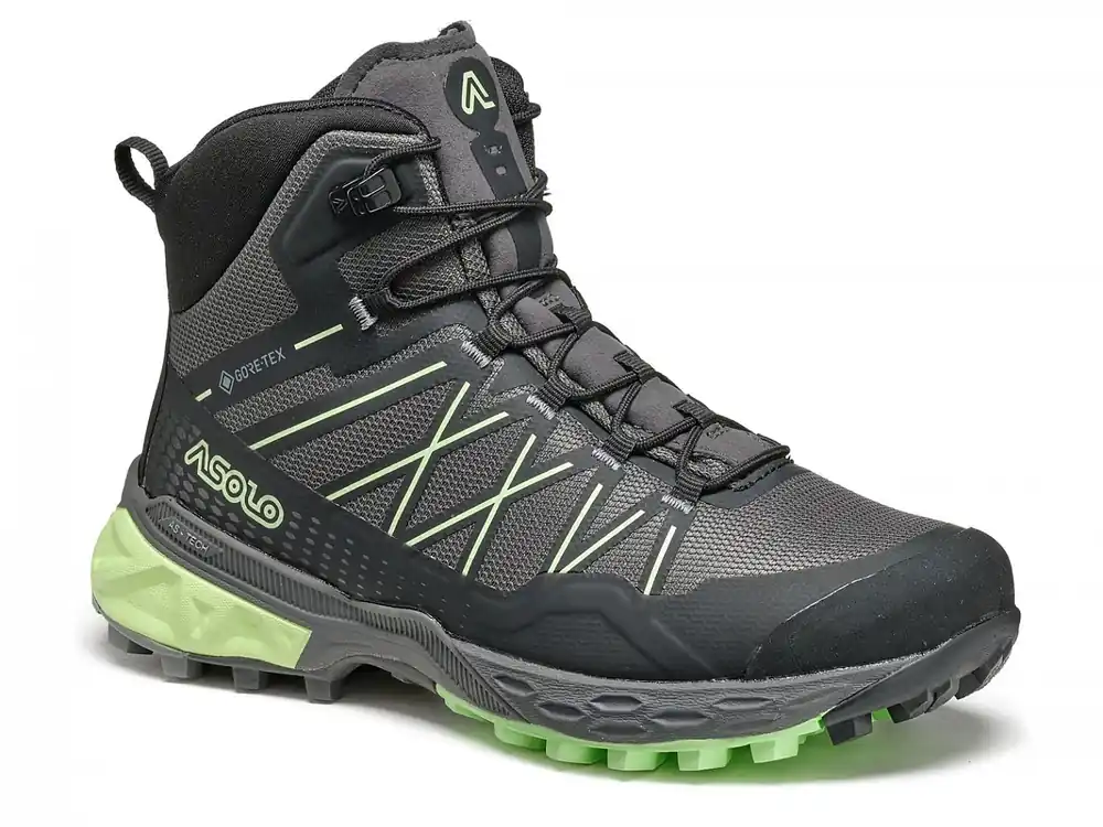 Asolo Tahoe Mid JR, shark grey/black/brook green - dětské turistické boty Nízká Cena