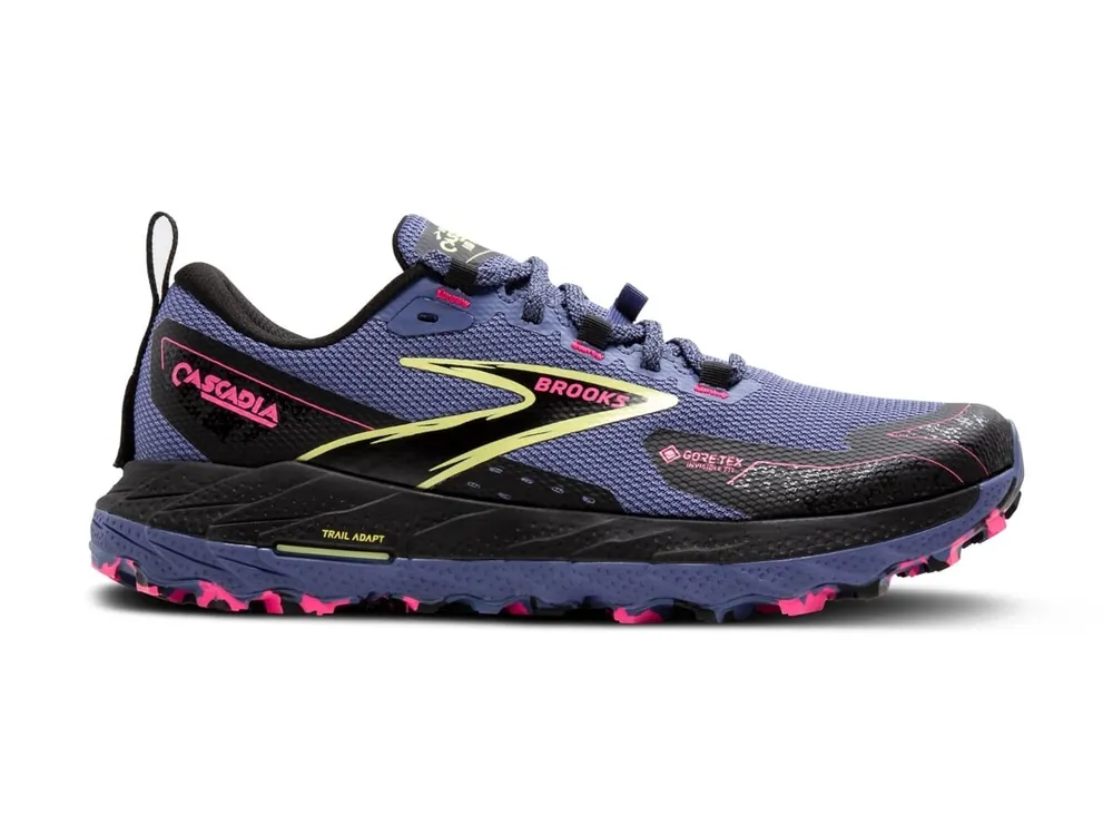 Cenová Bomba Brooks Cascadia 18 GTX W Grey Blue/Black/Pink - dámské krosovky