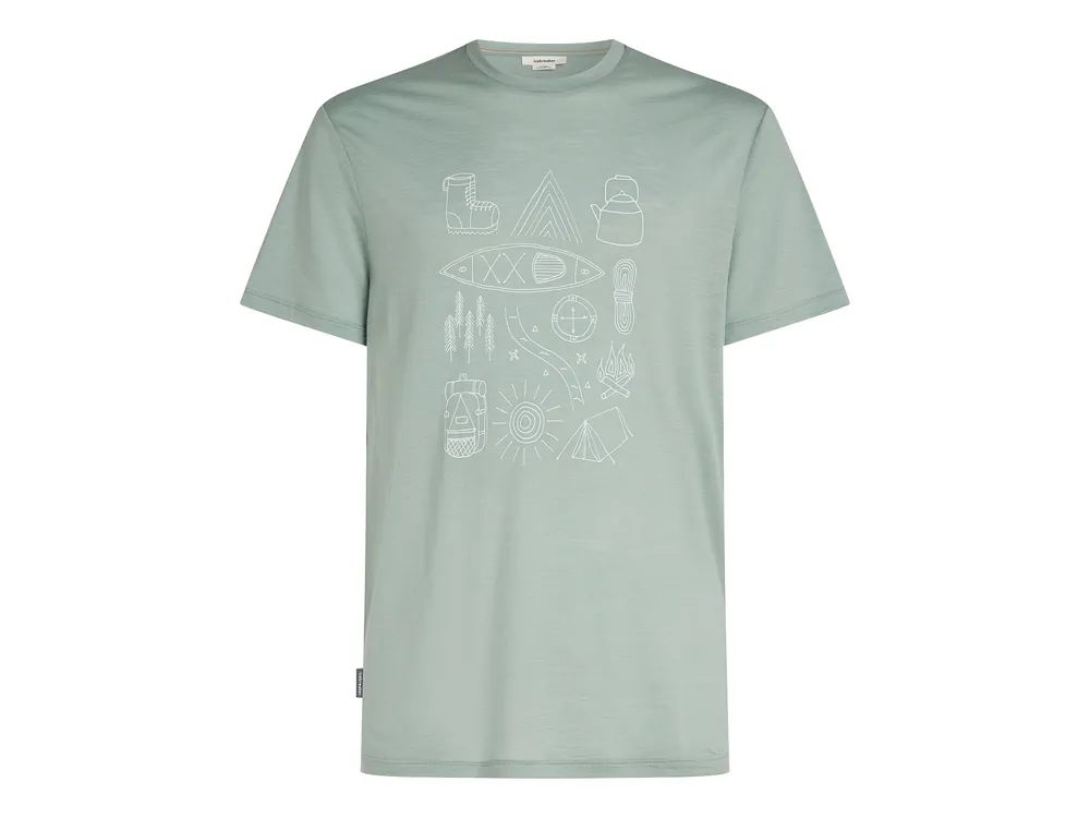 Poslední Šance Icebreaker Mens Merino 150 Tech Lite SS Tee Camp Essentials, Moss