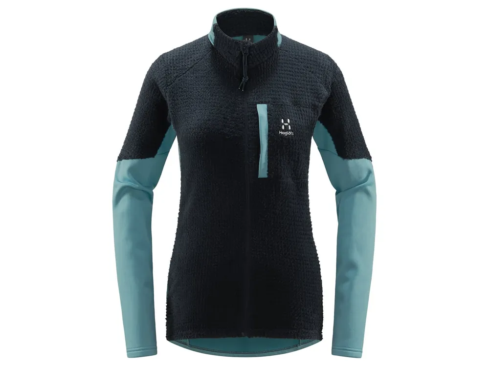 Haglöfs Touring Mid Jacket W, Tarn Blue/Frost Blue - dámská mikina (Polartec Alpha) Akční Nabídka