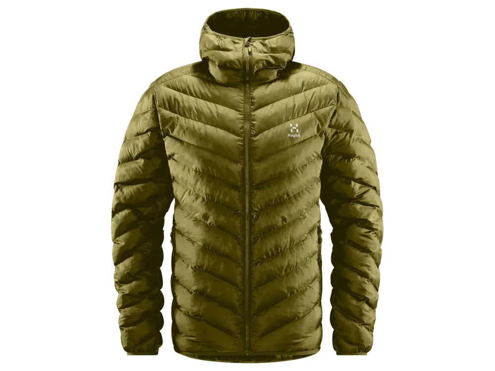 Výprodej Haglöfs Särna Mimic Hood Men, Olive Green - pánská prošívaná bunda