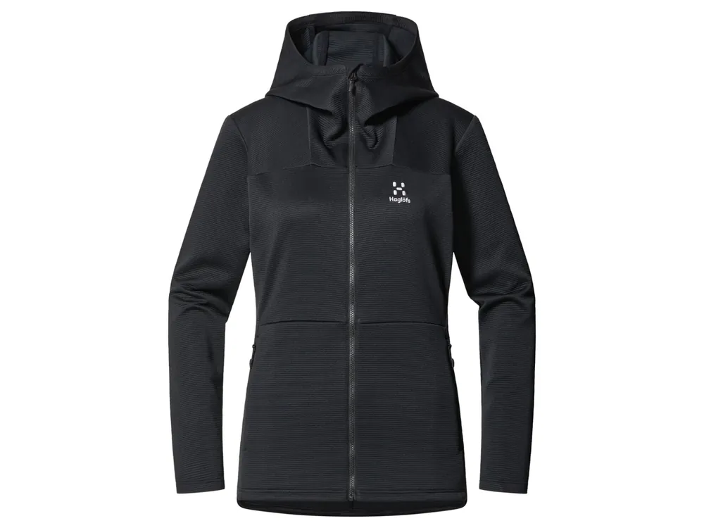Nová Kolekce Haglöfs Willow Mid Hood Women, True Black - dámská univerzální mikina