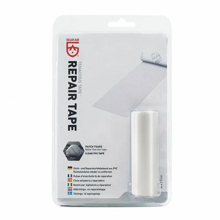 Bezpečná Platba Gear Aid Tenacious záplaty pro opravu zátěrových tkanin Transparent