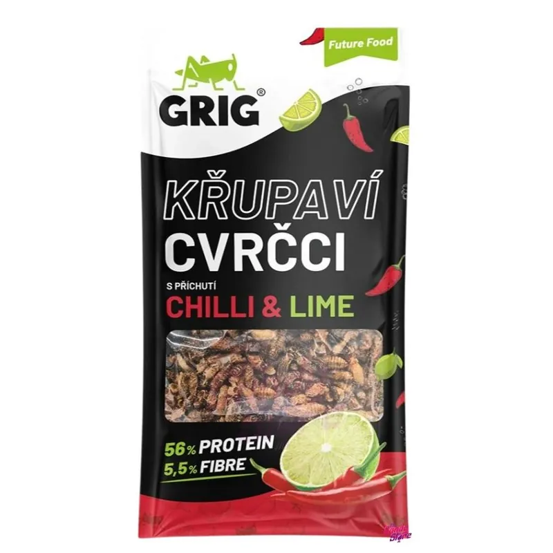 Grig Křupaví cvrčci Chilli & Lime 13 g Nízká Cena