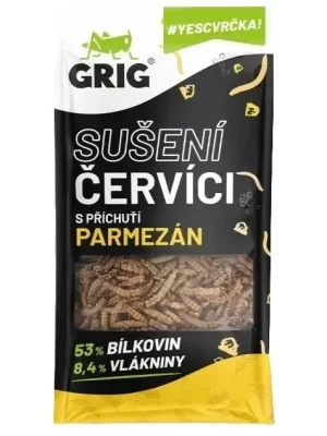 Grig Sušení červíci Parmezán 13 g Vrácení Zdarma