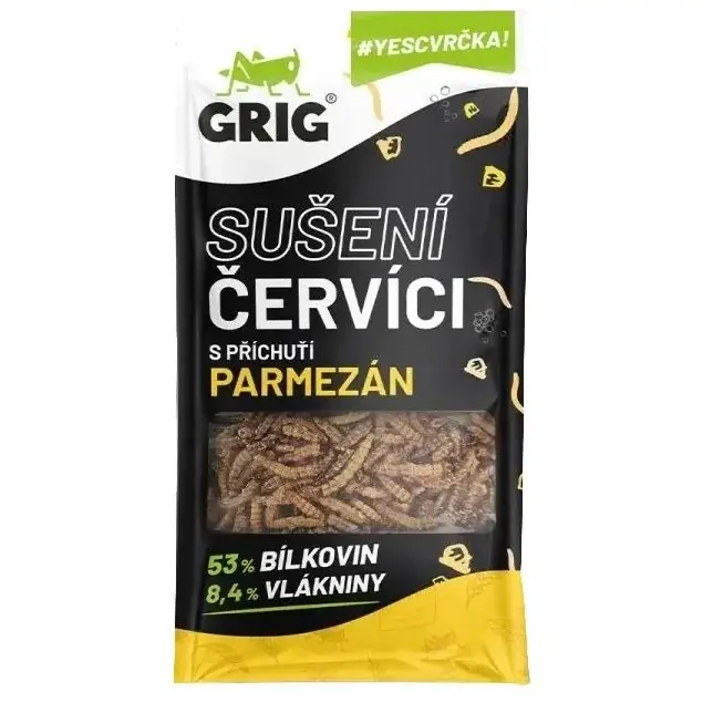 Grig Sušení červíci Parmezán 13 g Vrácení Zdarma