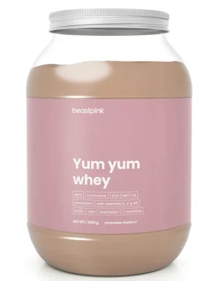 GymBeam Yum Yum Whey - Beast Pink protein 1000g čokoláda lískový oříšek Vrácení Zdarma