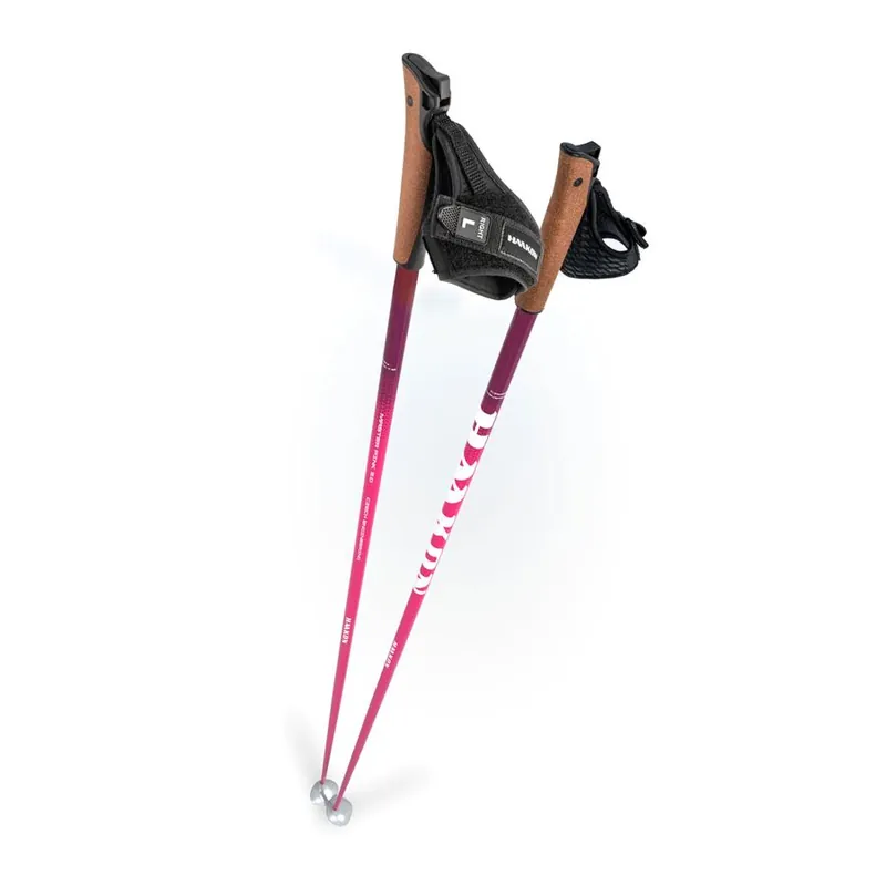 Nová Kolekce Haakon Master 2.0 karbonové hole - vycvakávací poutka Pink 135cm