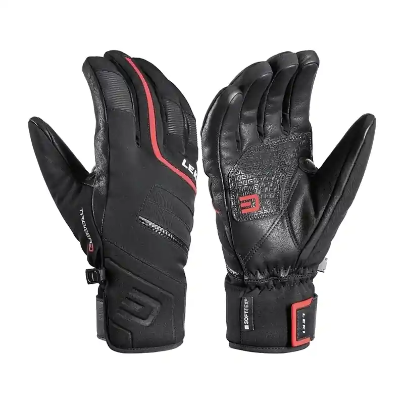 Lyžařské rukavice Leki Falcon 3D black/red Omezená Nabídka