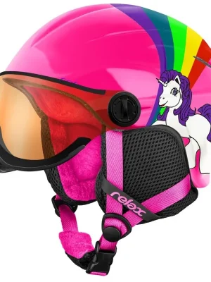 Sezónní Sleva Lyžařská helma Relax Twister Visor Ponny pink
