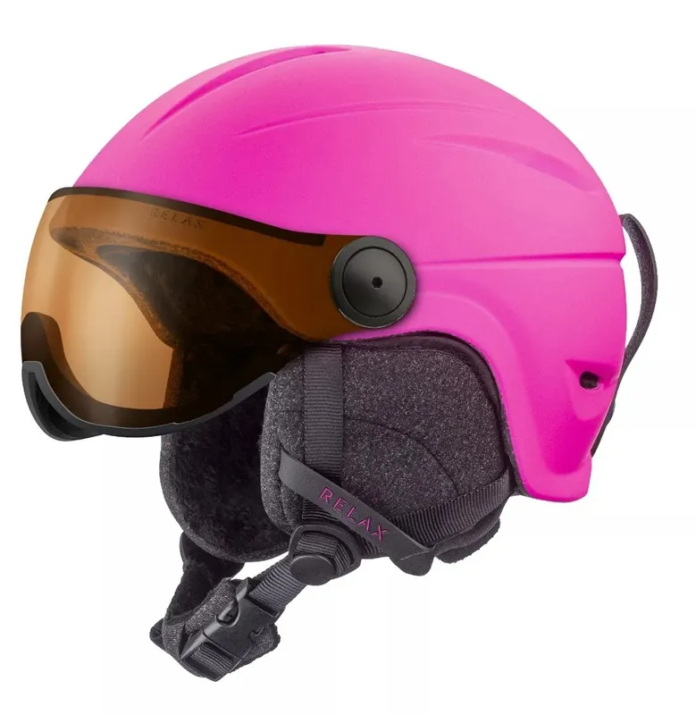 Lyžařská helma Relax Twister Visor purple Výprodej