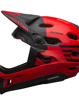 Originální Cyklistická helma Bell Super DH Spherical Mat/Glos Red/Black Fasthouse
