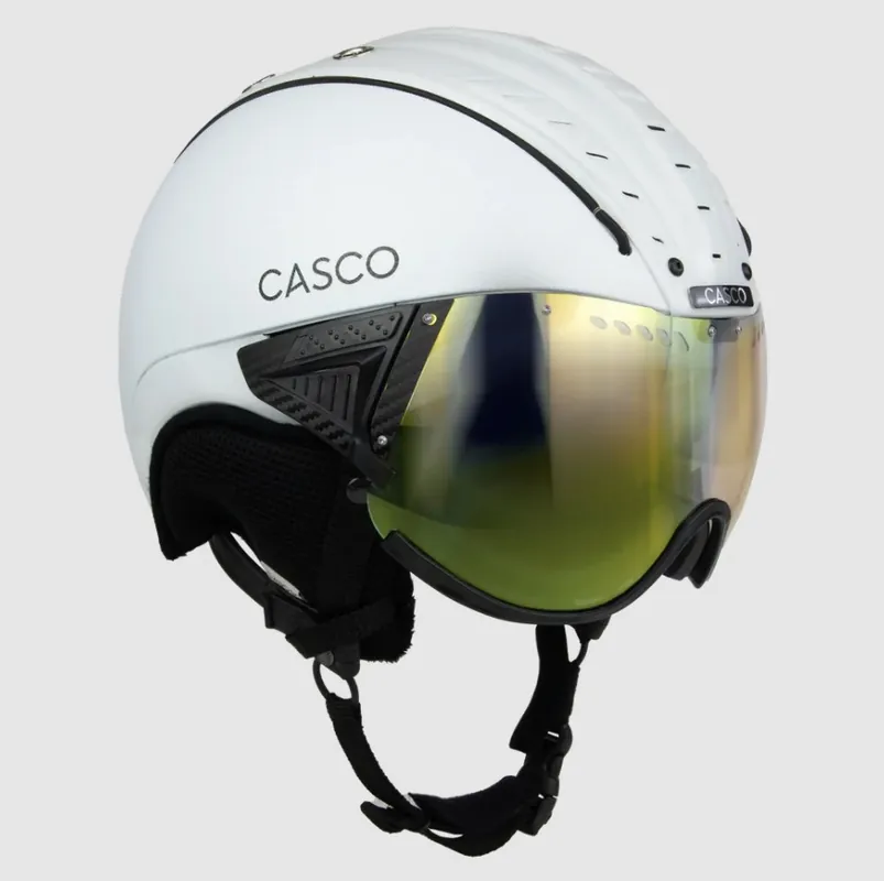 Lyžařská helma Casco SP2 3807 Carbonic Visor Prime Structure white Výhodná Nabídka