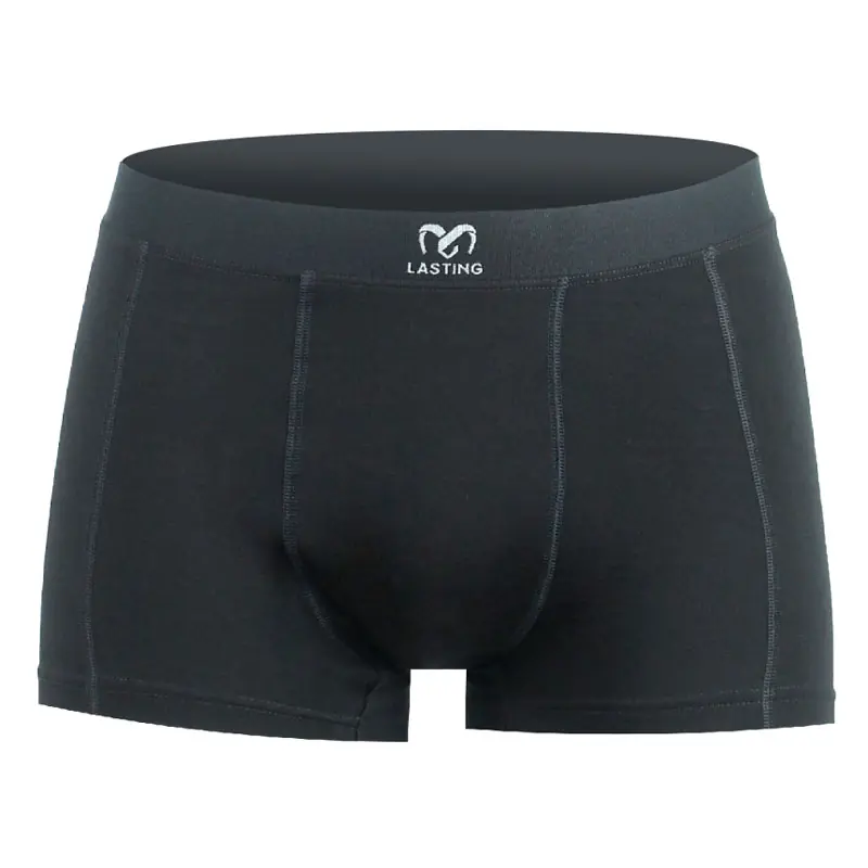 Ověřený boxerky LASTING NORO Merino Wool Boxers 160g Men Black - Velikost oblečení S