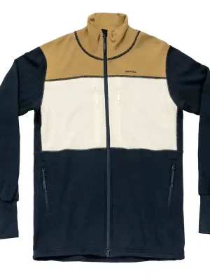 Vysoce Kvalitní bunda DEVOLD EGGA GRID MERINO JKT Man Wheat/Raw White/Ink
