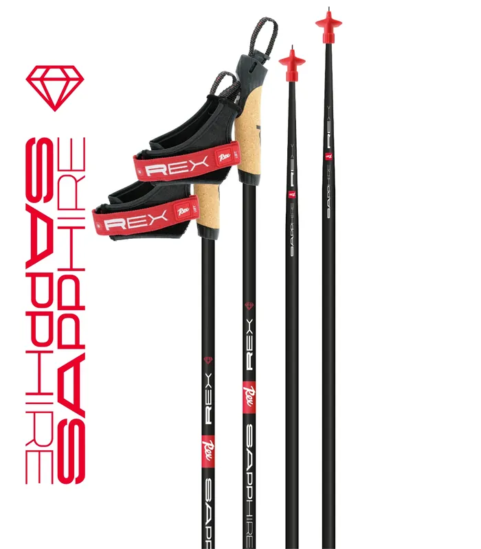 Cenově Výhodný REX Sapphire 100% Carbon, běžecké hole